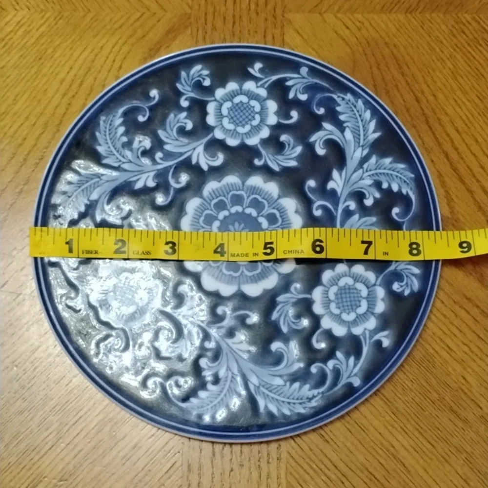 Pier 1 Ceramic Mandarin Cobalt Blue Utensil Rest Trivet Kitchen Decor
